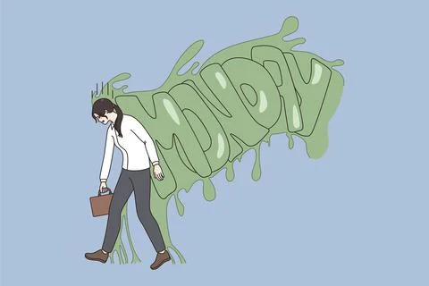 Feeling zombie on Monday concept. 스톡 일러스트