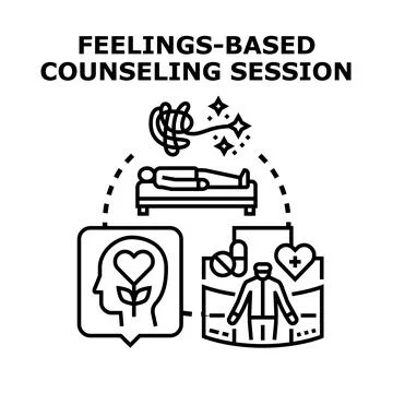 Feelings based counseling session for mental health support Stock Illustration