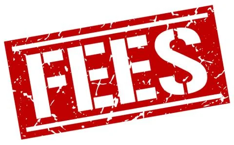 Fees square grunge stamp Stock Illustration