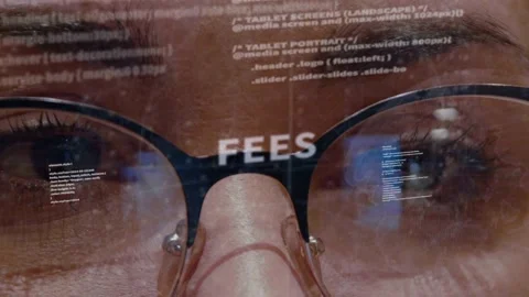 Fees text on background of developer Stock Footage 150213292