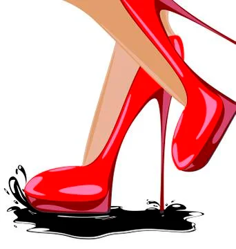 Feet and puddle Stock Illustration