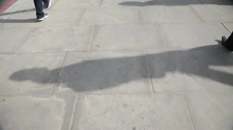 Feet and shadows of Commuters  스톡 동영상 21016301