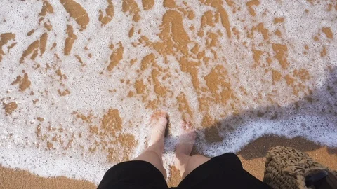 Feet on the beach Stock Footage 104783202