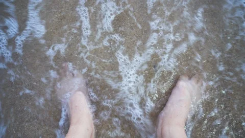Feet on the beach Video stock 104783800
