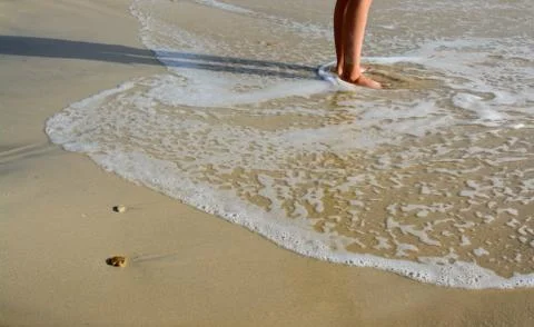 Feet on the beach Stock Photos
