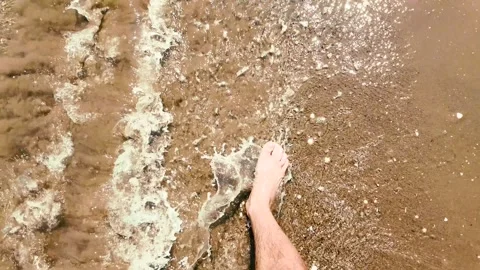 Feet on the beach in summer Stock Footage 279148112
