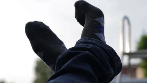 Feet Close Up, Relaxing Stockbeeldmateriaal 76267975