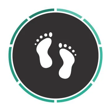 Feet computer symbol Stock Illustration