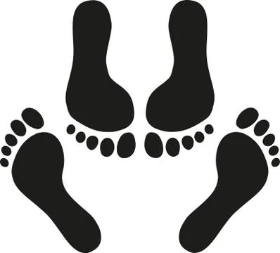 Feet couple Stock Illustration