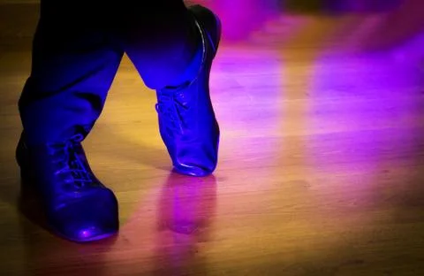 Feet dancer dancing salsa Stock Photos