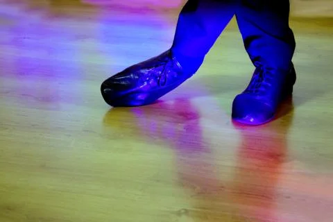 Feet dancer dancing salsa Stock Photos