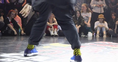 Feet Of The Dancer Performing On Stage Stock-Footage 109994769