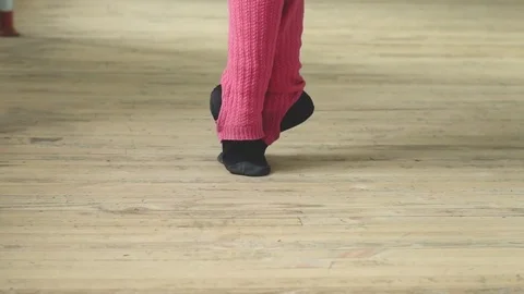 The feet of dancers at the Barre Stock Footage 85049431