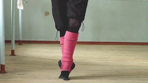The feet of dancers at the Barre Stock Footage 85162847