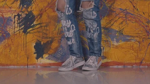 Feet dancing in shoes 2 Stock Footage 100034206