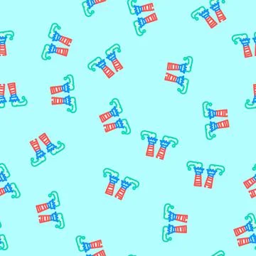 Feet elf little vector seamless pattern Stock Illustration