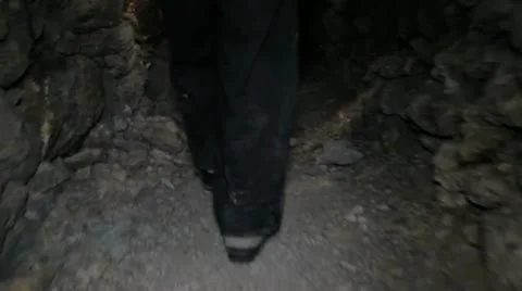 Feet in the mine Stock Footage 10908743