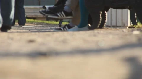 Feet in the park Stock Footage 5165673