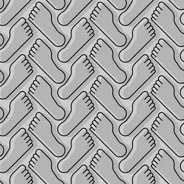 Feet pattern seamless. legs background. footprints texture Stock Illustration
