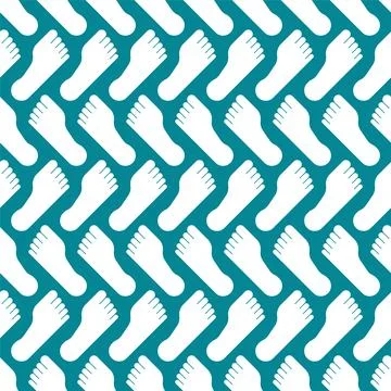Feet pattern seamless. legs background. footprints texture Stock Illustration