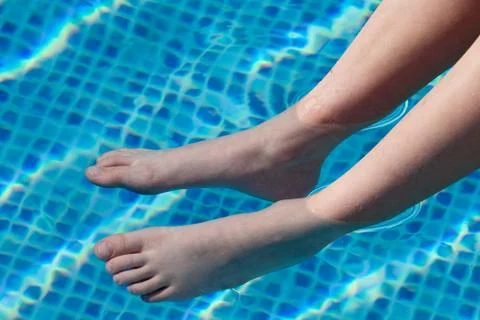 Feet refreshing Stock Photos
