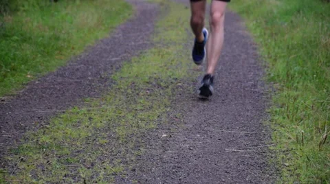Feet Of A Runner Video stock 53278765