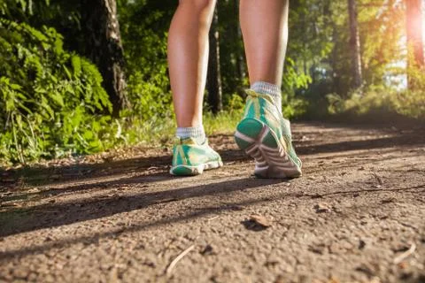 Feet of a runner Stock Photos