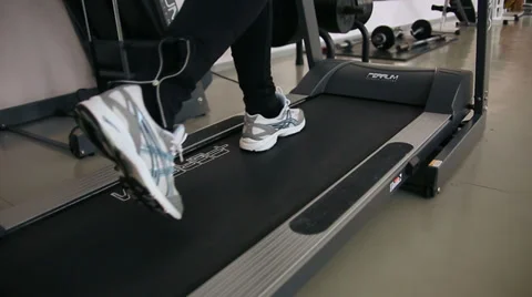 Feet on running , the simulator. Stock Footage 37867515