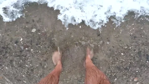 Feet in sand Stock Footage 218973222