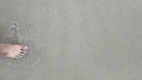 Feet on the sand Stock Footage 340004724