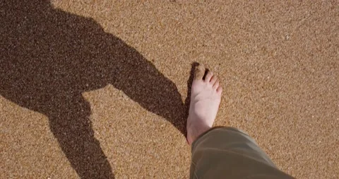 Feet on a sandy beach Stock Footage 133721988