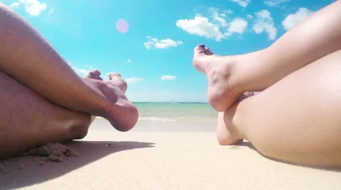 Feet on the Shore Stock Footage 57752000