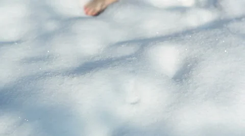 Feet on the snowy ground Stock Footage 60062925