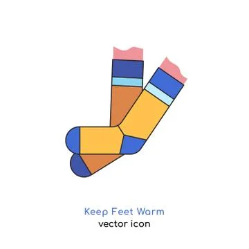 Feet in socks Stock Illustration