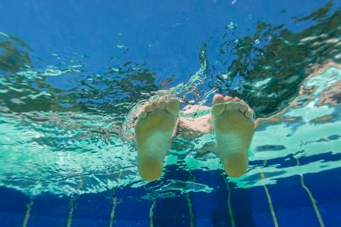 Feet Surface Pool Stock Photos