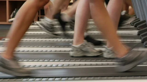 Feet on treadmill Stock-Footage 92081