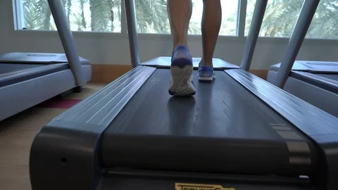 Feet on a treadmill Stock-Footage 110787668