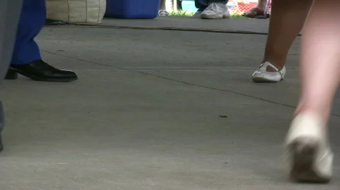 Feet view of Square Dancing Stock-Footage 552953