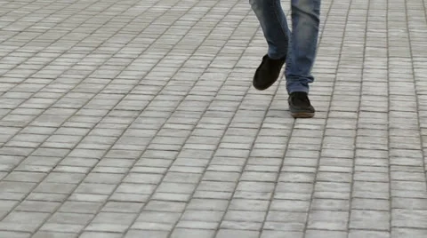 Feet of a Walking Man 스톡 동영상 24823069
