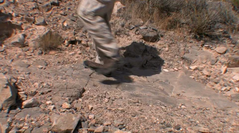 Feet walking on trail Stock-Footage 37597532