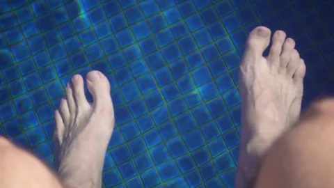 Feet in Water Stock Footage 87493466