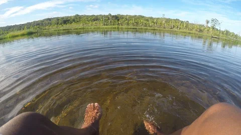 Feet in water Stock Footage 102560173