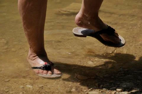 Feet on the water Stock Photos