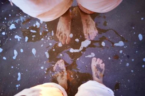 Feet in the water Stock Photos