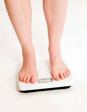 Feet On Weight Scale Foto stock