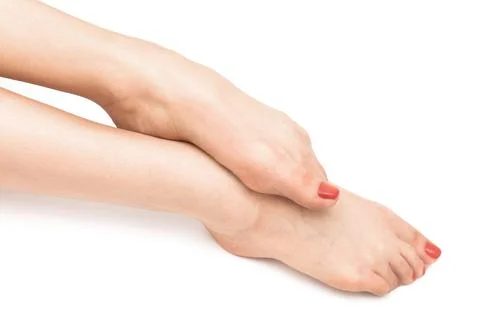 Feet on a white background Foto stock