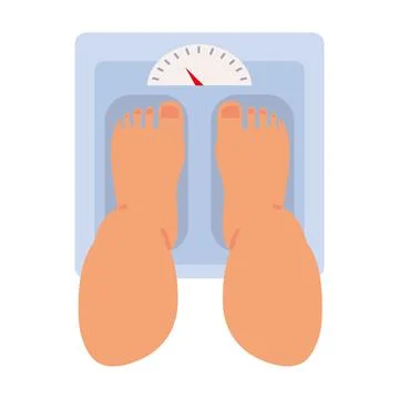 Feets on the scale Stock Illustration