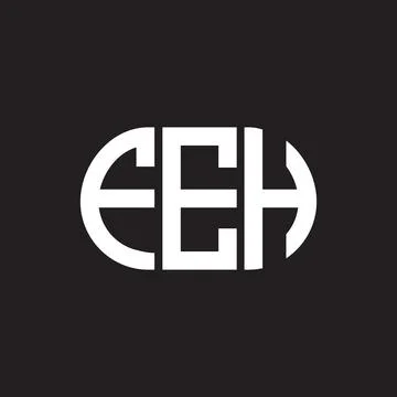 FEH letter logo design on black background. FEH creative initials letter logo 스톡 일러스트
