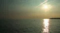 Fehmarn coast sunset sailing boat coming home HD Footage