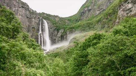 Feigumfossen Stock Footage 80085393
